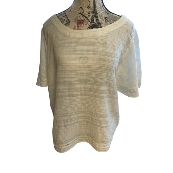 Caslon Tops - Caslon Women's white Short Sleeve Top